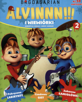 ALVIN I WIEWIÓRKI Łamigłówki + 50 naklejek!