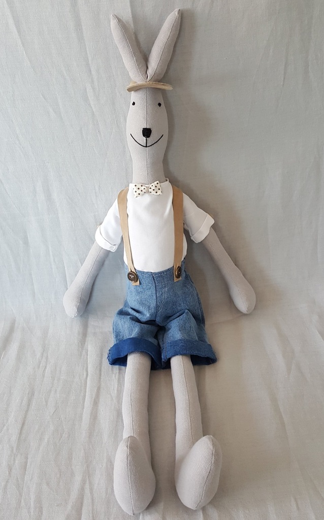Lalka Królik Tilda Maxi 75cm Handmade Chłopiec