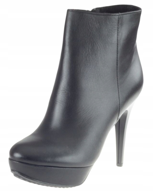 Czarne Buty Damskie Botki Nessi 36102 R.39