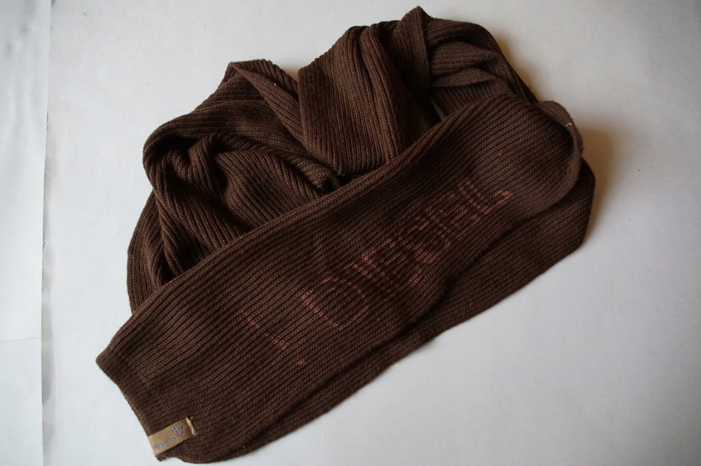 Diesel szalik szal męski klasyczny brązowy tani p