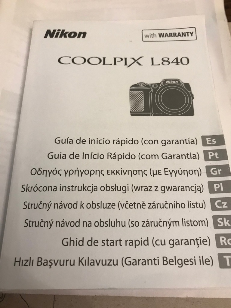 Instrukcja obsługi do Nikon L840 coolpix