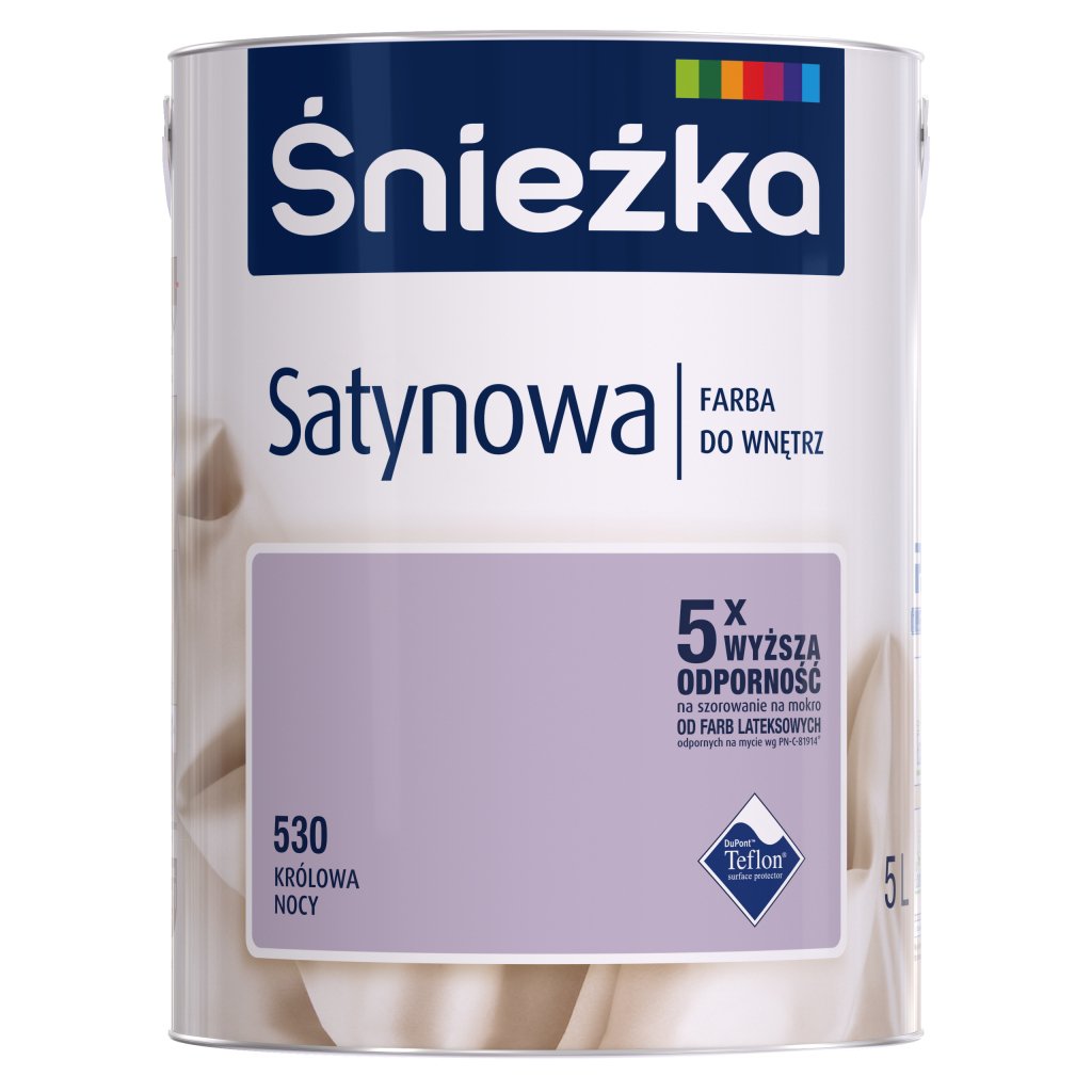 FARBA SATYNOWA 530 KRÓLOWA NOCY 5L ŚNIEŻKA