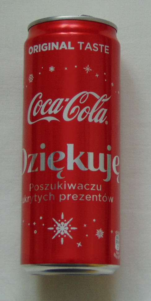 Puszka Coca-Cola 330 ml Dziękuję