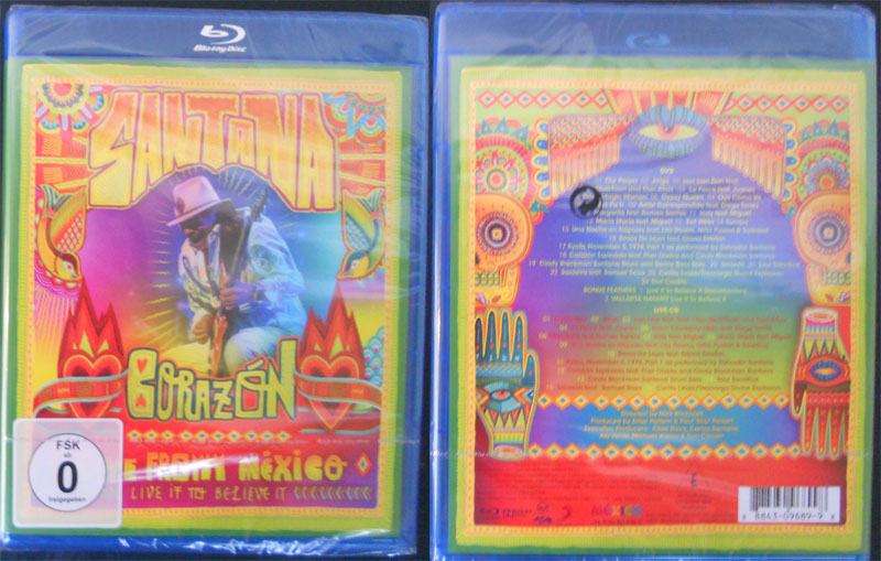 SANTANA CORAZON LIVE FROM MEXICO BLU-RAY CD FOLIA