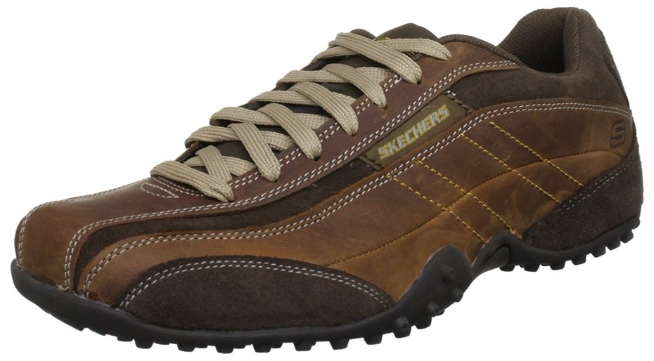 SKECHERS SKÓRZANE BUTY MĘSKIE BRĄZOWE ROZ. 41