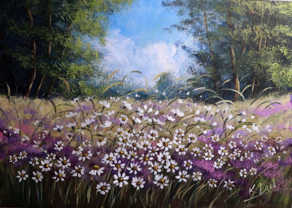 K Lach Obrazy ręcznie malowane 50x70 cm