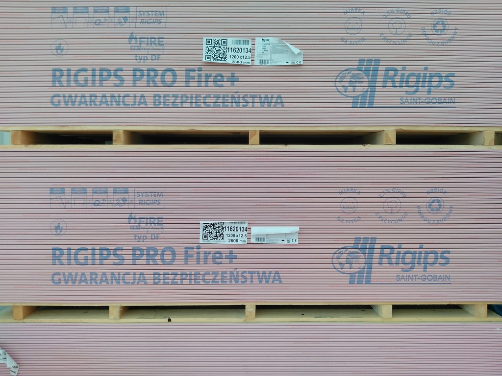 Płyta gipsowa ognioodporna GKF 1,2x2,0m RIGIPS