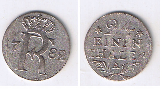 Prusy 24 EINEN THALER 1782 LIT A