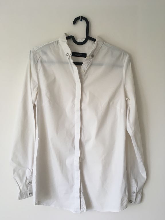 Biała koszula RESERVED 36/S ozdobne guziki