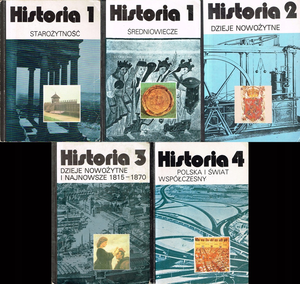 HISTORIA x5 [czarna seria czarne grzbiety] MATURA