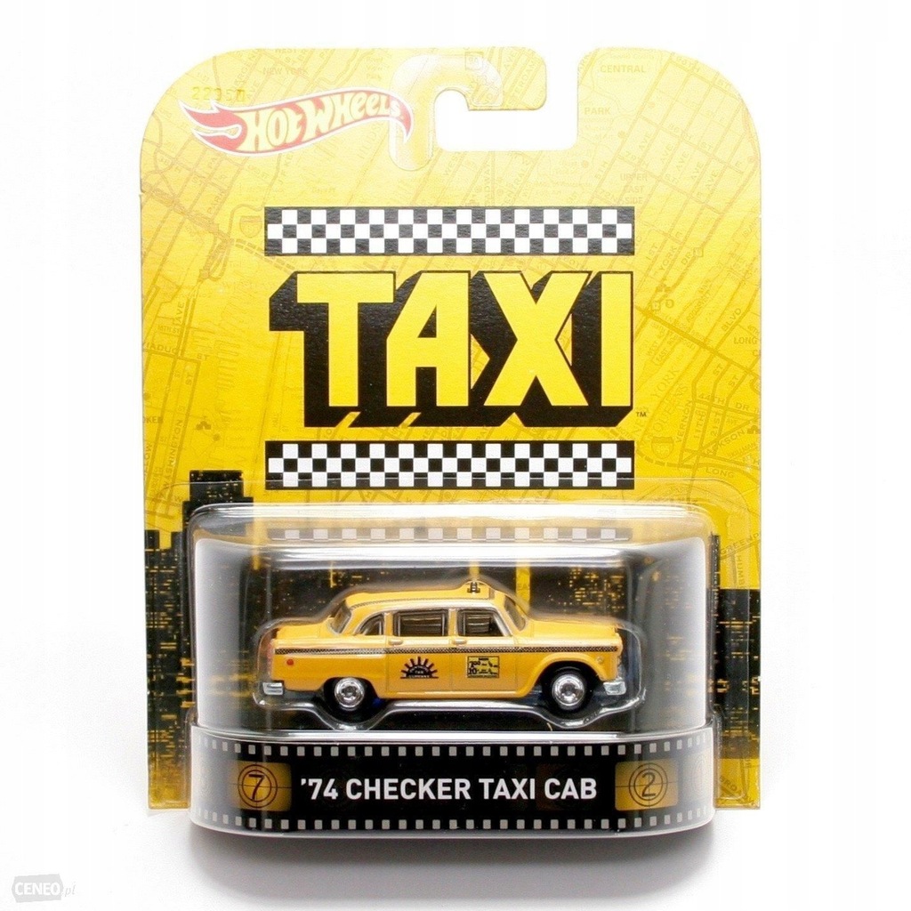 HOT WHEELS RETRO '74 CHECKER TAXI CAB CFR35