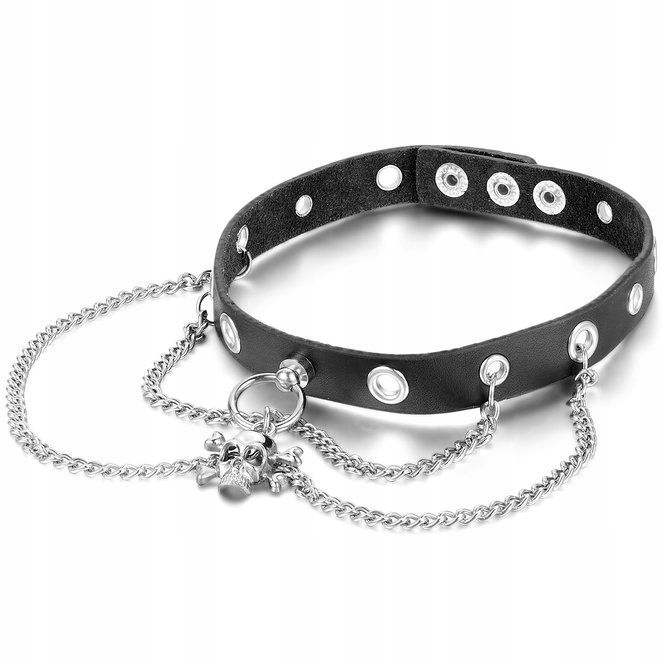 Obroża czaszka choker gothic pastel goth punk PL