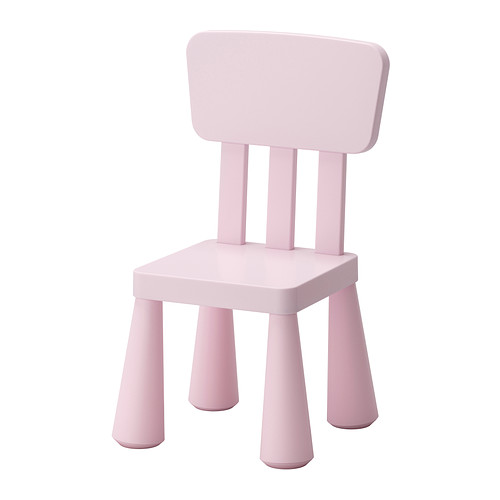 IKEA MAMMUT Krzesełko dziecięce jasnoróżowy HIT