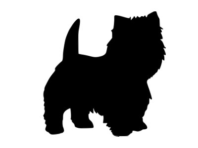 Naklejka WEST HIGHLAND TERRIER na samochód PIES
