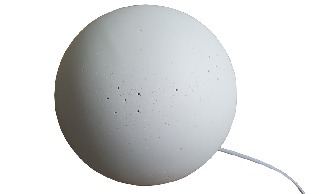Lampa ceramiczna Kula z dziurkami biała kula stoł.
