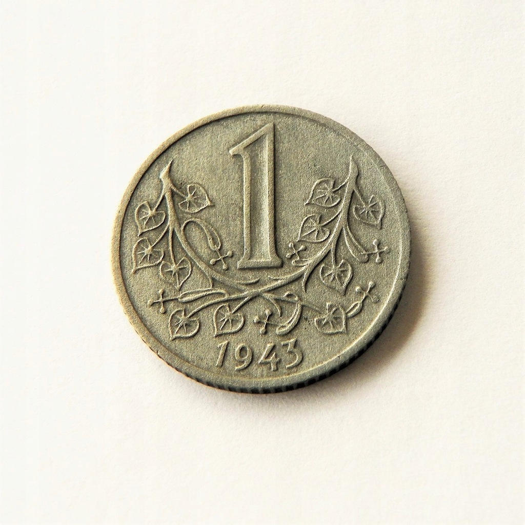 5# Czechy 1 korona 1943 cynk stan ideał