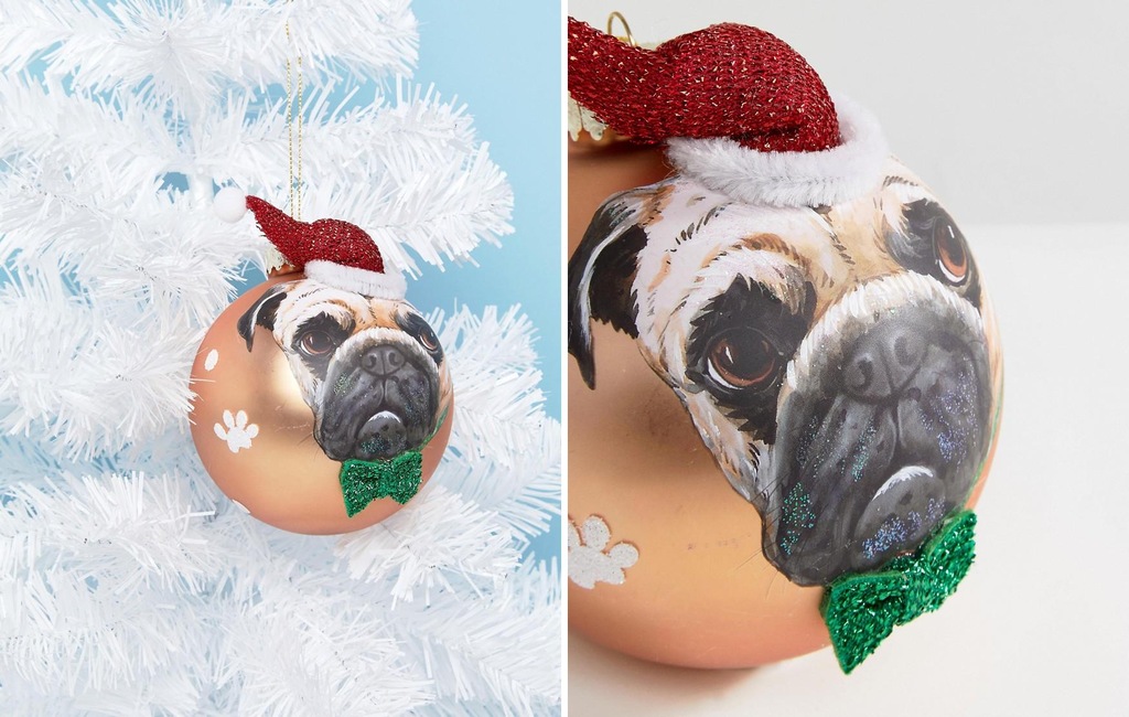 T003D01 Paperchase BOMBKA MOPS PIES ŚWIĘTA