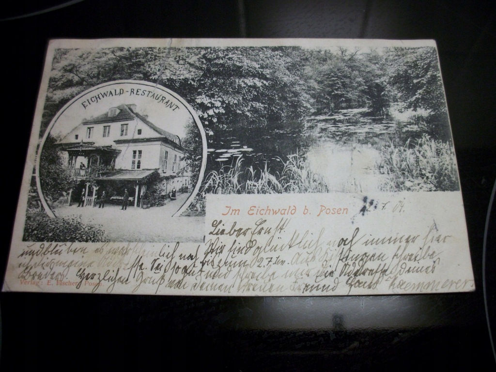 Eichwald Dębina Poznań Posen Restaurant 1904