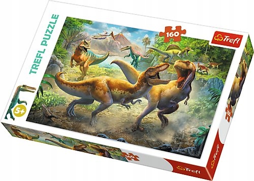 Puzzle 160 El. Walczące Dinozaury Prehistoria 24H