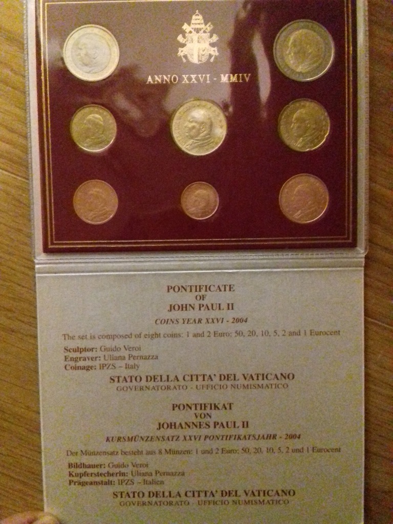 Watykan 2004 set monet euro