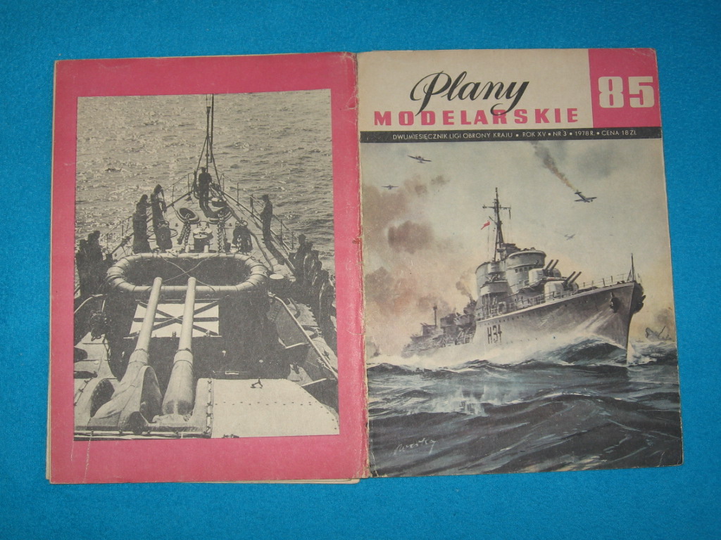 Plany Modelarskie 85 - niszczyciel ORP BŁYSKAWICA