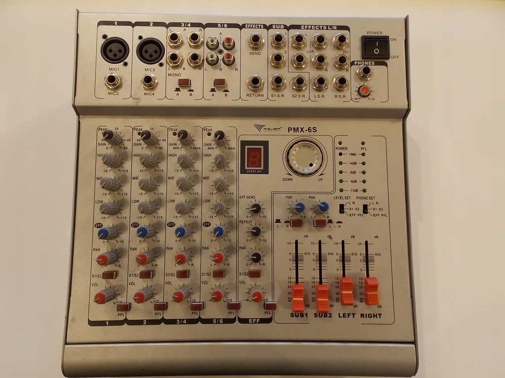MIKSER AZUSA PMX-6S +MIKROFON SHURE C606