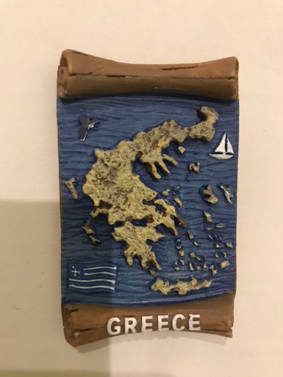 Magnes Magnesik na lodówkę Grecja mapa