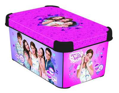 POJEMNIK NA ZABAWKI UBRANIA KOLOROWY VIOLETTA HIT!