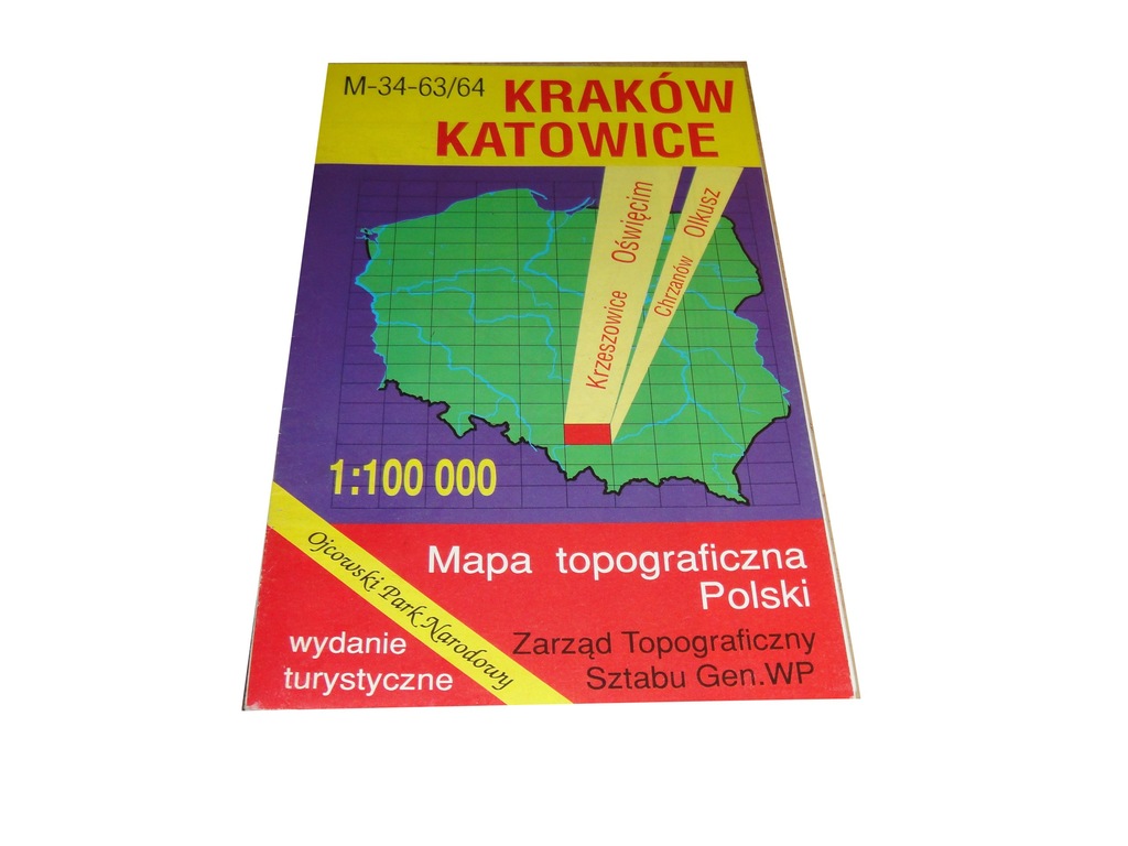 KRAKÓW KATOWICE mapa topograficzna