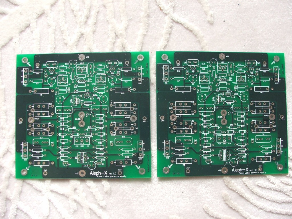 Płytki drukowane do wzmacniacza Aleph X, pcb
