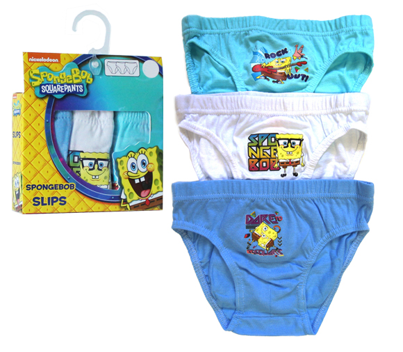 BIELIZNA DZIECIĘCA MAJTKI SLIPY 134-140 SPONGEBOB