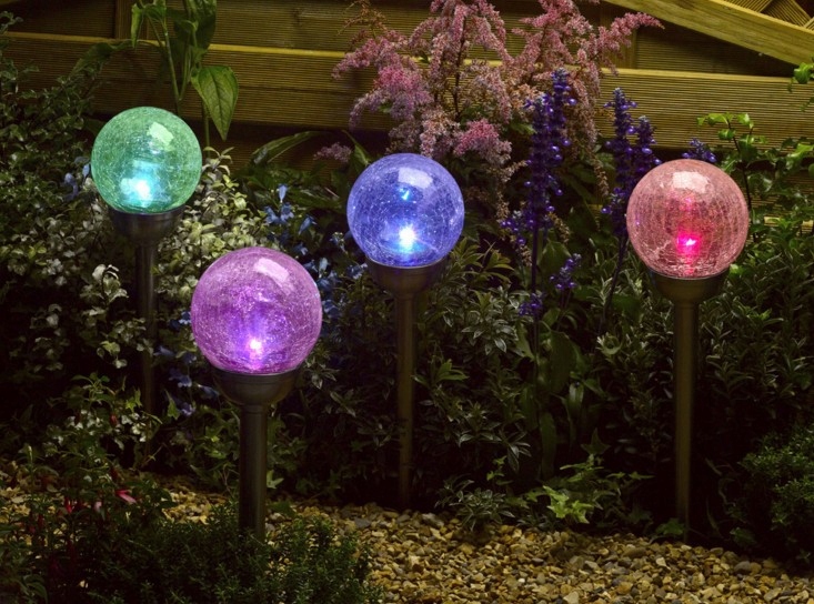 ORB LAMPKA SOLARNA OGRODOWA ZMIENIAJĄCA KOLOR 38cm 7450609542