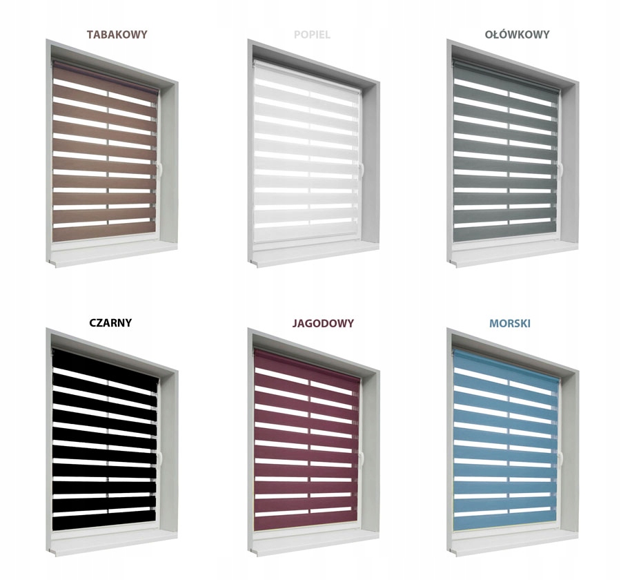 Roleta Dzień Noc z żyłką do 80,5x150 cm 15 kolorów - 7004906129