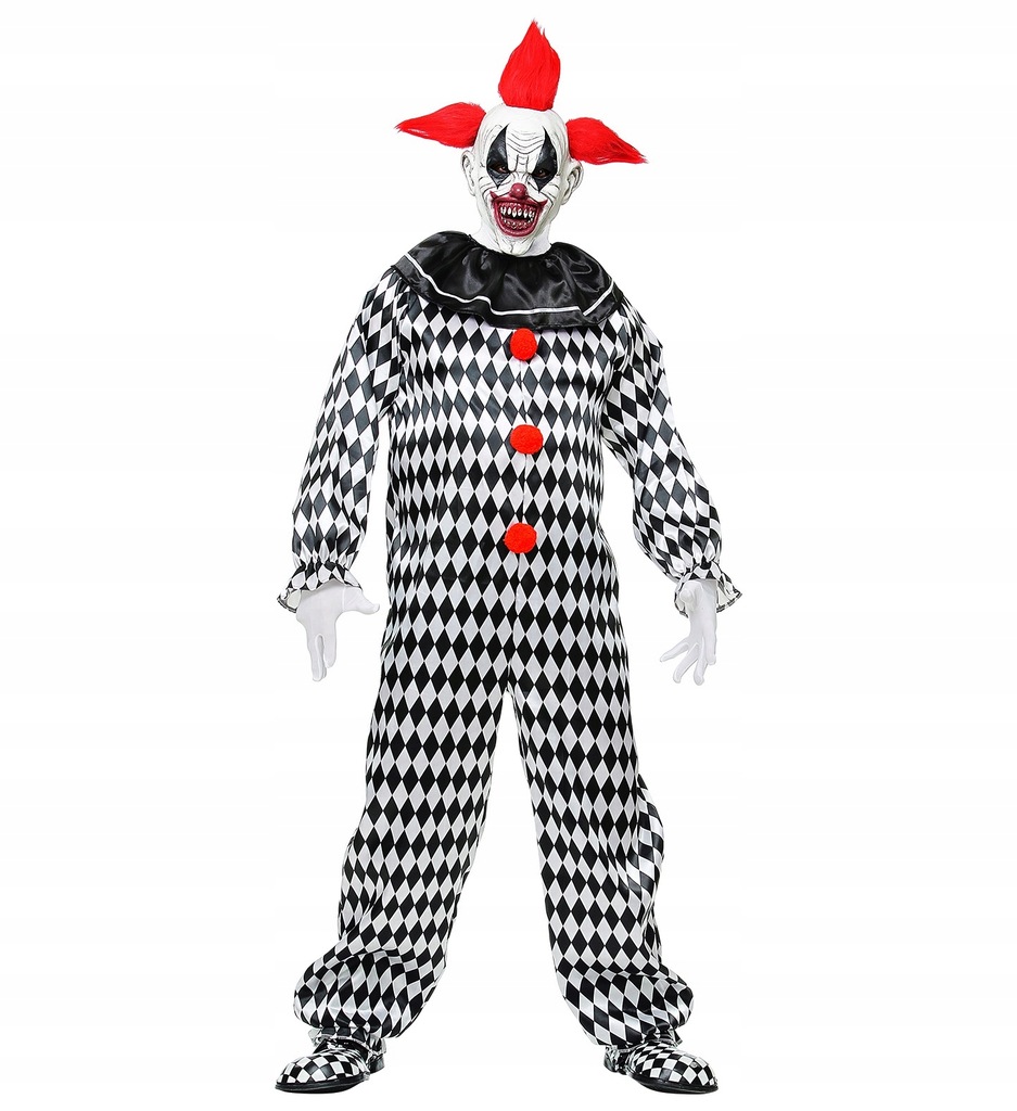 STRÓJ STRASZNEGO KLAUNA KLAUN CLOWN HALLOWEEN XXL