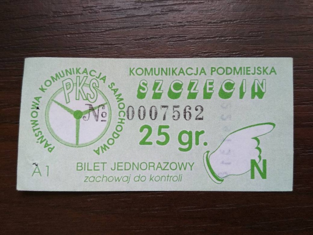 bilet u99 Gryfino PKS Szczecin