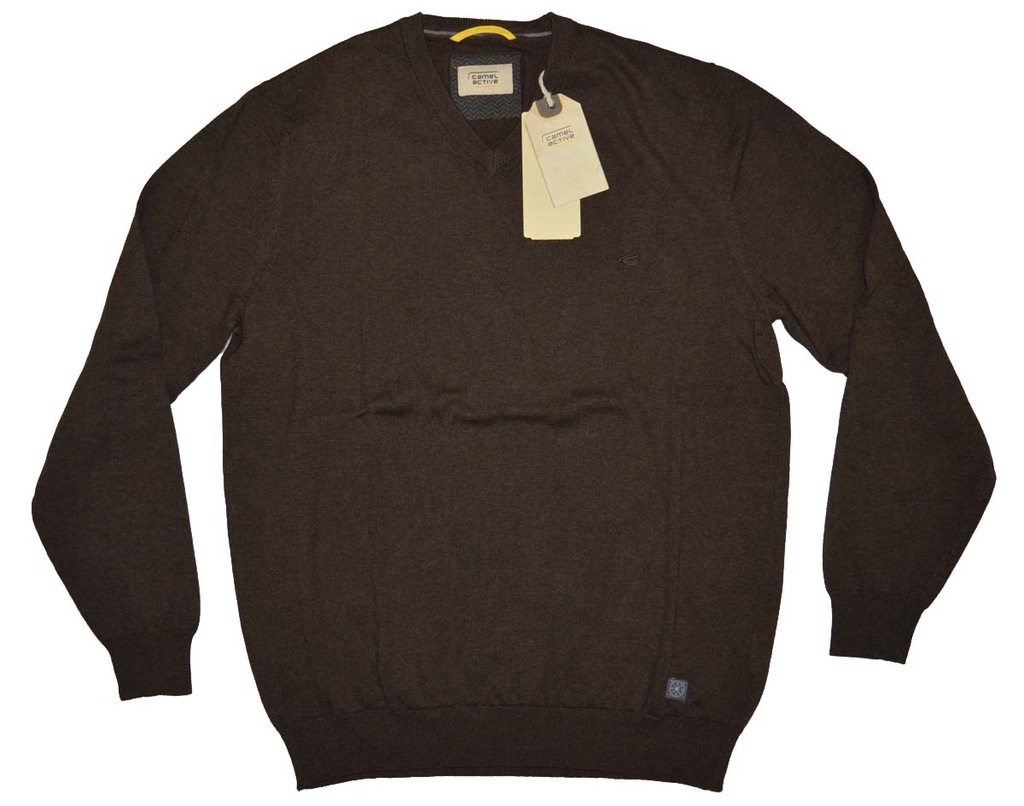 CAMEL ACTIVE bawełna sweter V-NECK 354015/29 XL