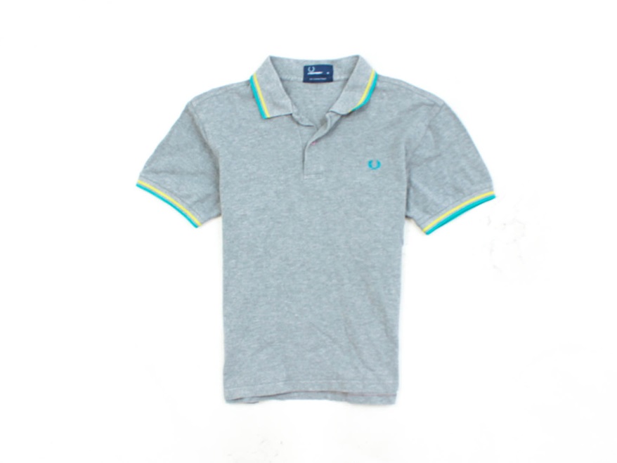 N Fred Perry Koszulka Polo Męska Bawełna Szara M