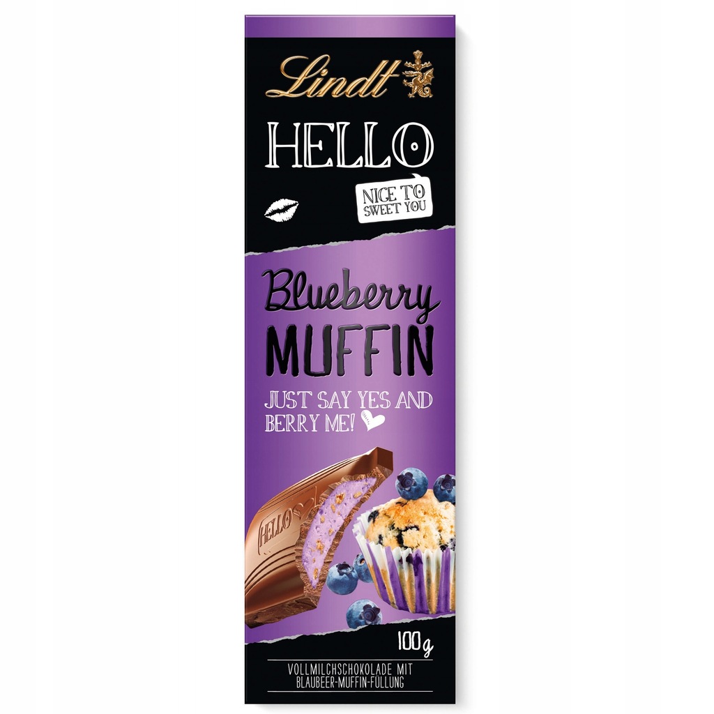 Lindt Hello Blueberry Muffin czekolada jagodowa