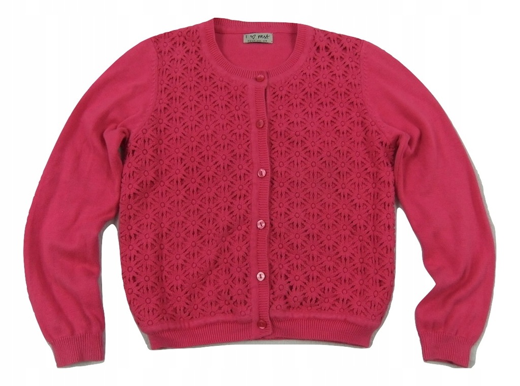next rozpinany sweterek 122cm bawełna różowy