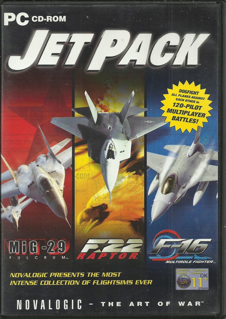 Jet Pack Mig 29 Fulcrum + F22 Raptor + F16 Multiro