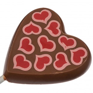 Serce z czekolady lizaki prezent na Walentynki