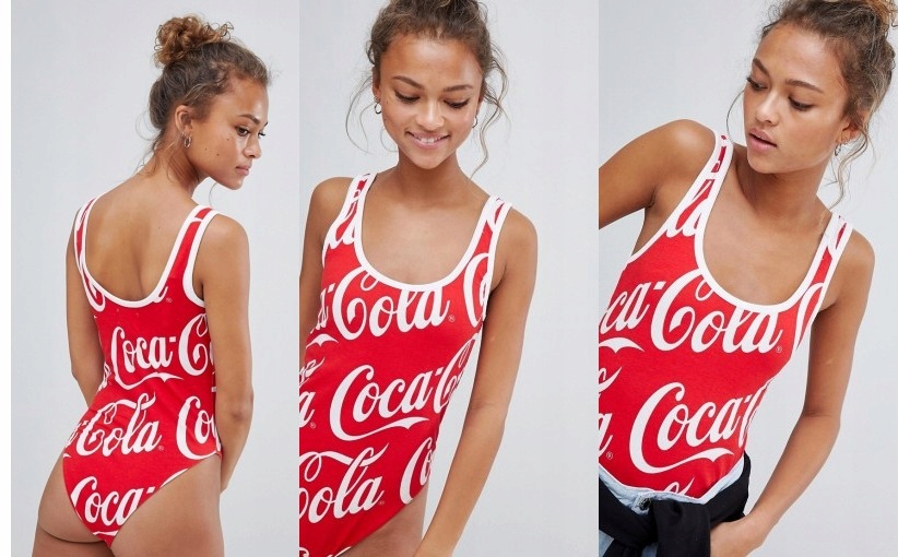 Q1H413*BODY CZERWONE DAMSKIE COCA-COLA 38 M T00