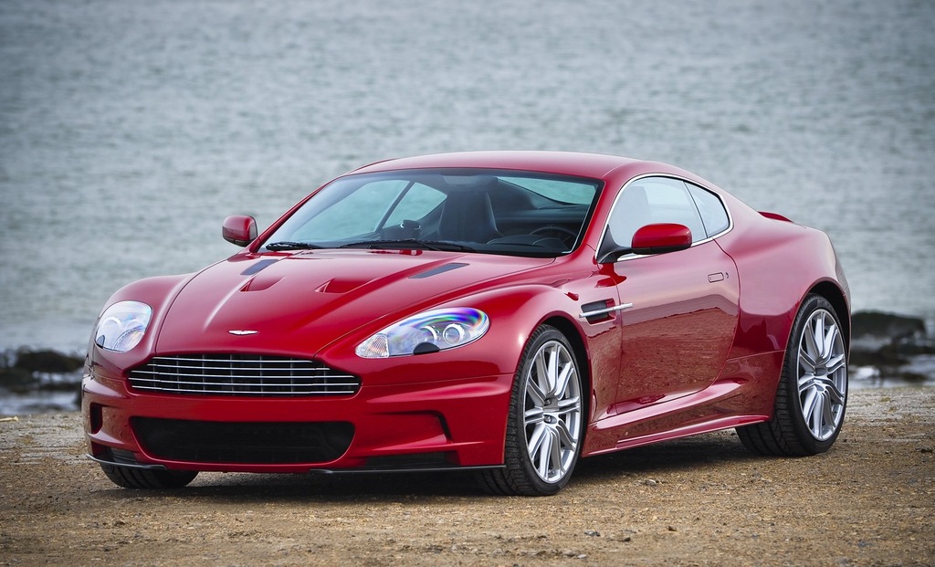 Aston Martin czerwony sportowe auto duży plakat