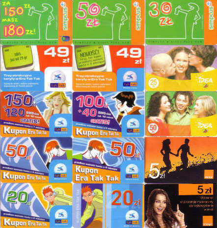 Simplus ERA Idea Orange 15 kuponów GSM każdy inny