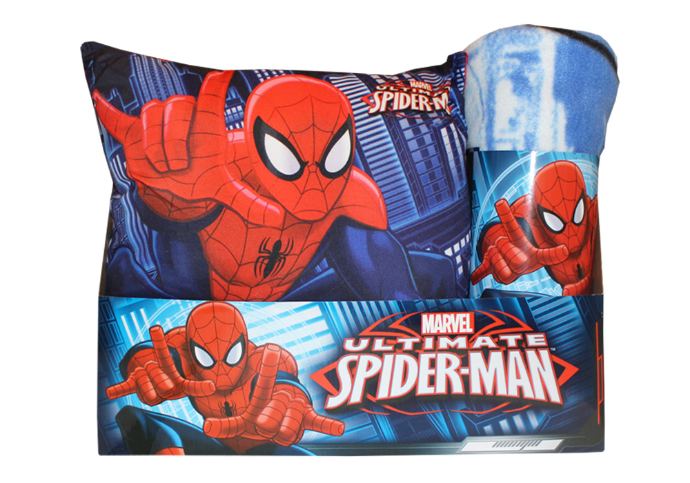 SPIDERMAN ZESTAW KOC KOCYK PODUSZKA PLED 100/150CM