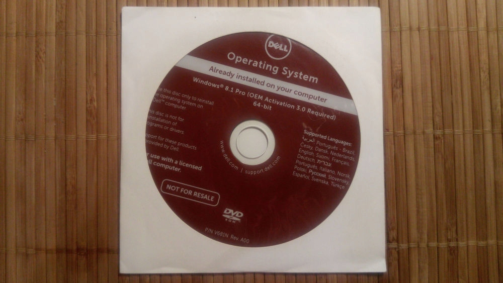 Windows 8.1 Pro PL 64 bit Dell - oryginalna płyta