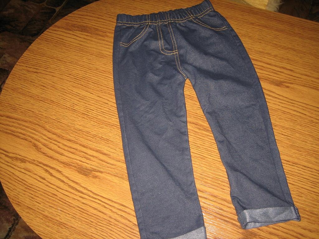 Nutmeg leginsy z nadrukiem jeansów 86-92cm