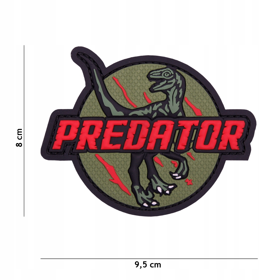 Naszywka 3D PVC - Predator - Czerwona