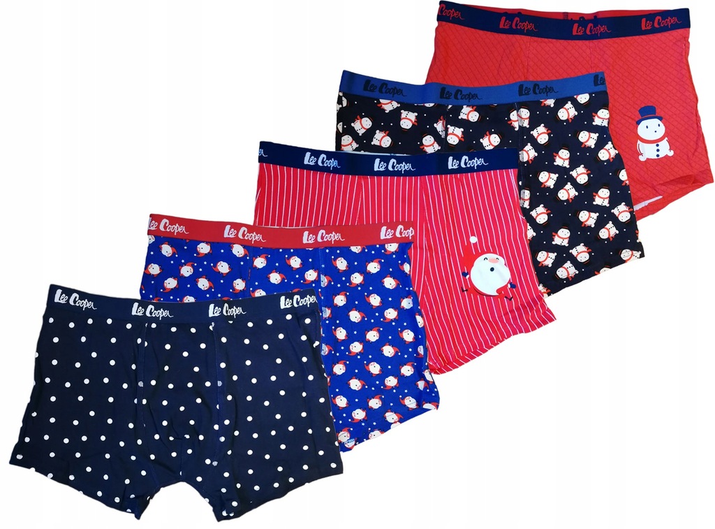 LEE COOPER bokserki męskie ŚWIĄTECZNE , 5-PAK, XL