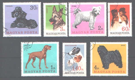Znaczki Psy seria kasowana Węgry